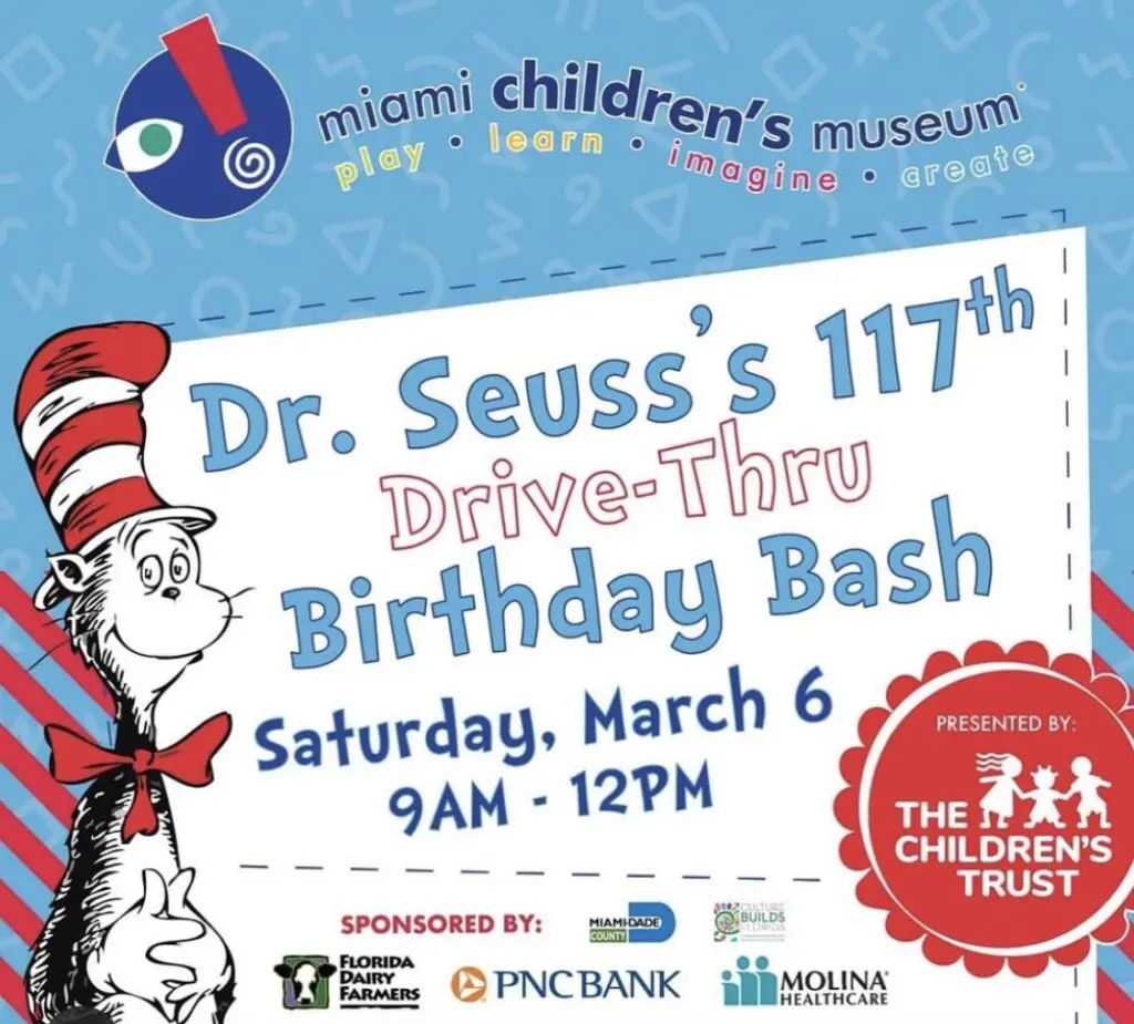La celebración del cumpleaños de Dr. Seuss es una de las actividades de la agenda del primer fin de semana de marzo.