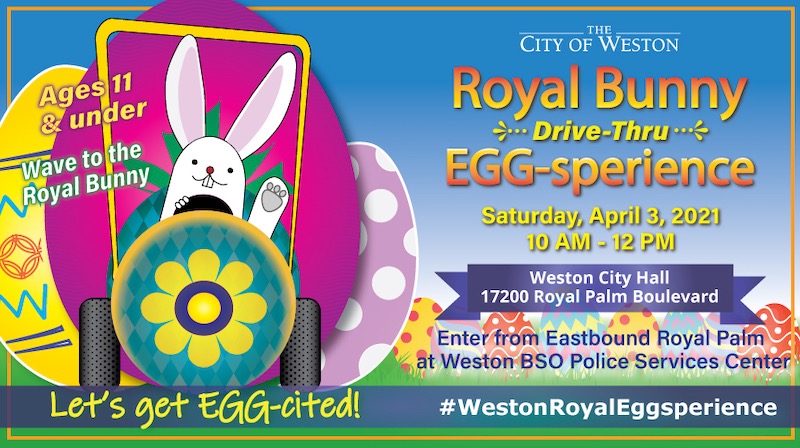 La celebración de Pascua de Weston incluye la visita de la ciudad de un conejo real.